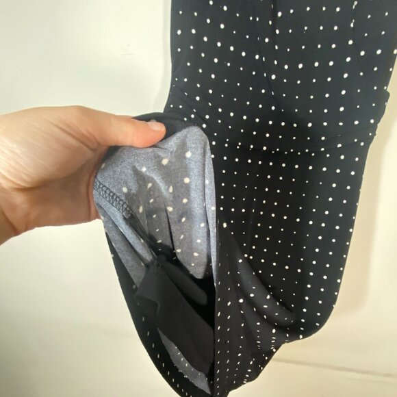 Nice Anne Taylor Dress - Black with White Polka Dots - S PETITE - Picture 5 of 8